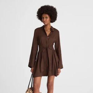 Tie-Front Shirtdress